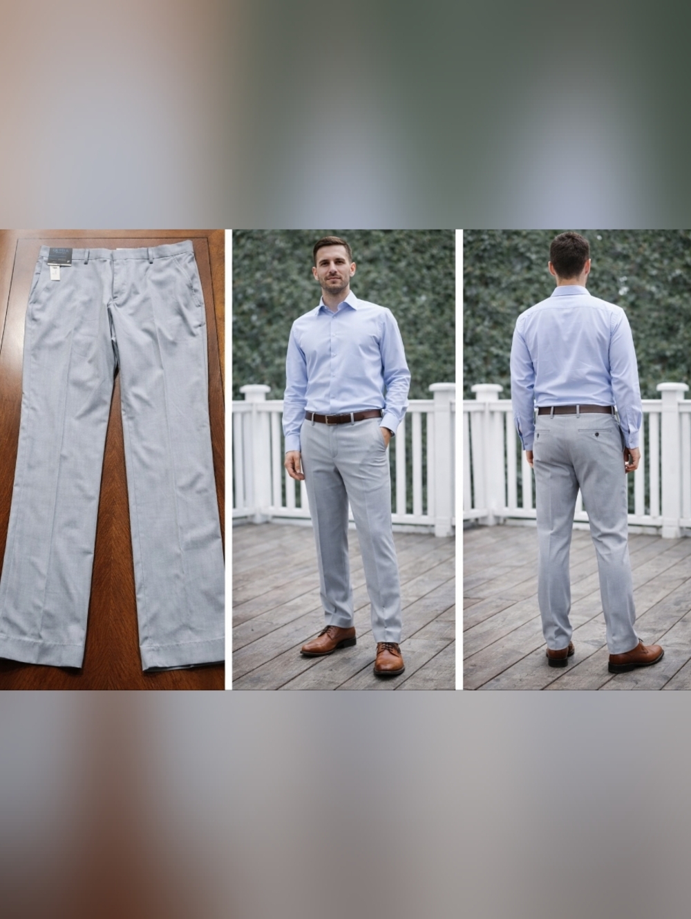 J.Ferrar Slim Fit Dress Pants – Ultra Comfort Stretch Light Gray (Men’s)